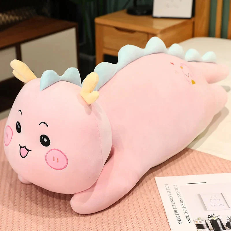 kawaiies-softtoys-plushies-kawaii-plush-Long Snuggly Dragon Plushies Soft toy Pink 23in / 60cm 