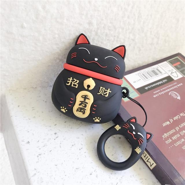 Lucky Cat Airpods Case (1&2&3&Pro) | LIMITED STOCK - Kawaiies - Adorable - Cute - Plushies - Plush - Kawaii