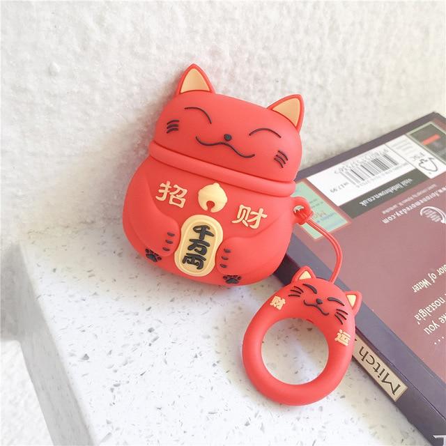 Lucky Cat Airpods Case (1&2&3&Pro) | LIMITED STOCK - Kawaiies - Adorable - Cute - Plushies - Plush - Kawaii