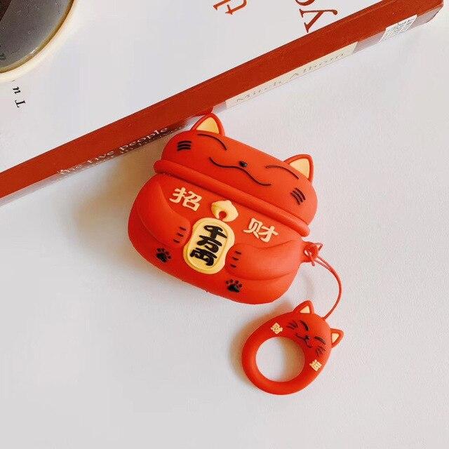 Lucky Cat Airpods Case (1&2&3&Pro) | LIMITED STOCK - Kawaiies - Adorable - Cute - Plushies - Plush - Kawaii