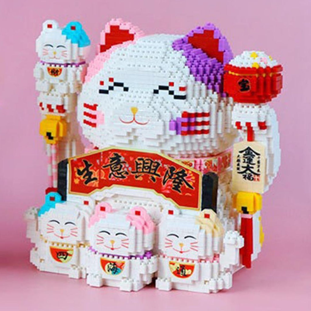 Lucky Fortune Nano Cat Building Set - Kawaiies - Adorable - Cute - Plushies - Plush - Kawaii