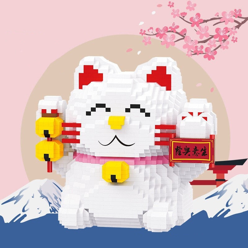 Lucky Fortune Pouch Nano Cat Building Blocks - Kawaiies - Adorable - Cute - Plushies - Plush - Kawaii