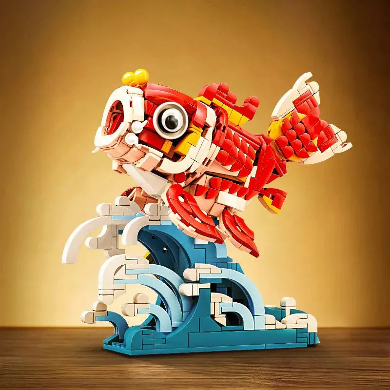 kawaiies-softtoys-plushies-kawaii-plush-Lucky Red Fish Wave Micro Building Set Build it No box 