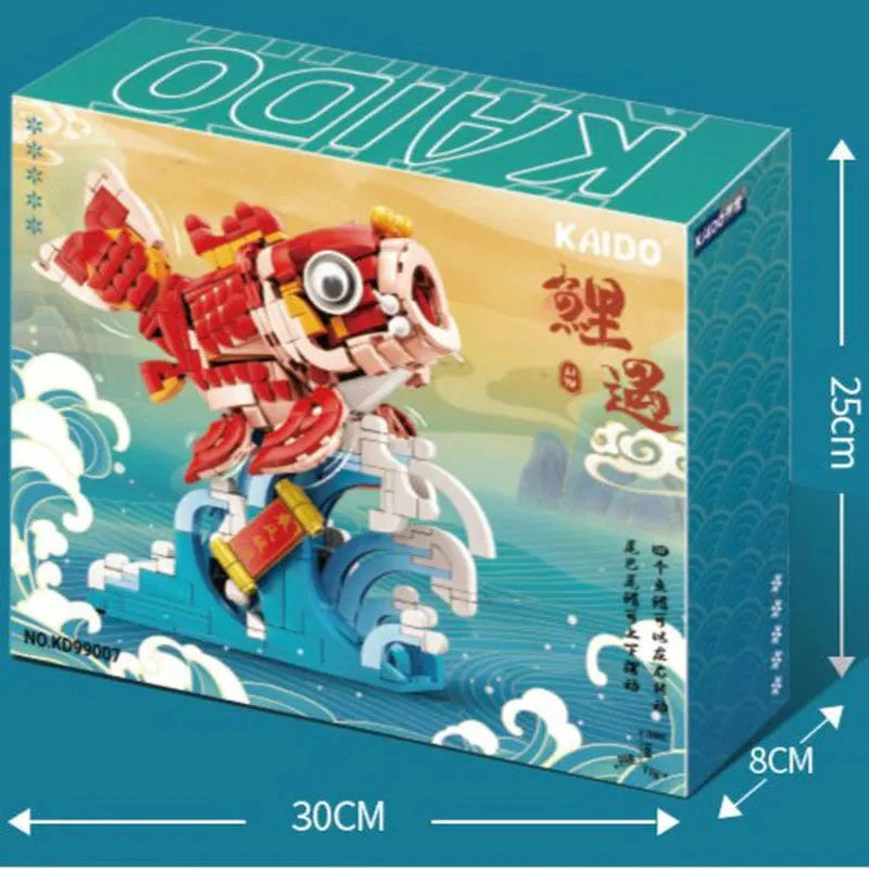 kawaiies-softtoys-plushies-kawaii-plush-Lucky Red Fish Wave Micro Building Set Build it With box 