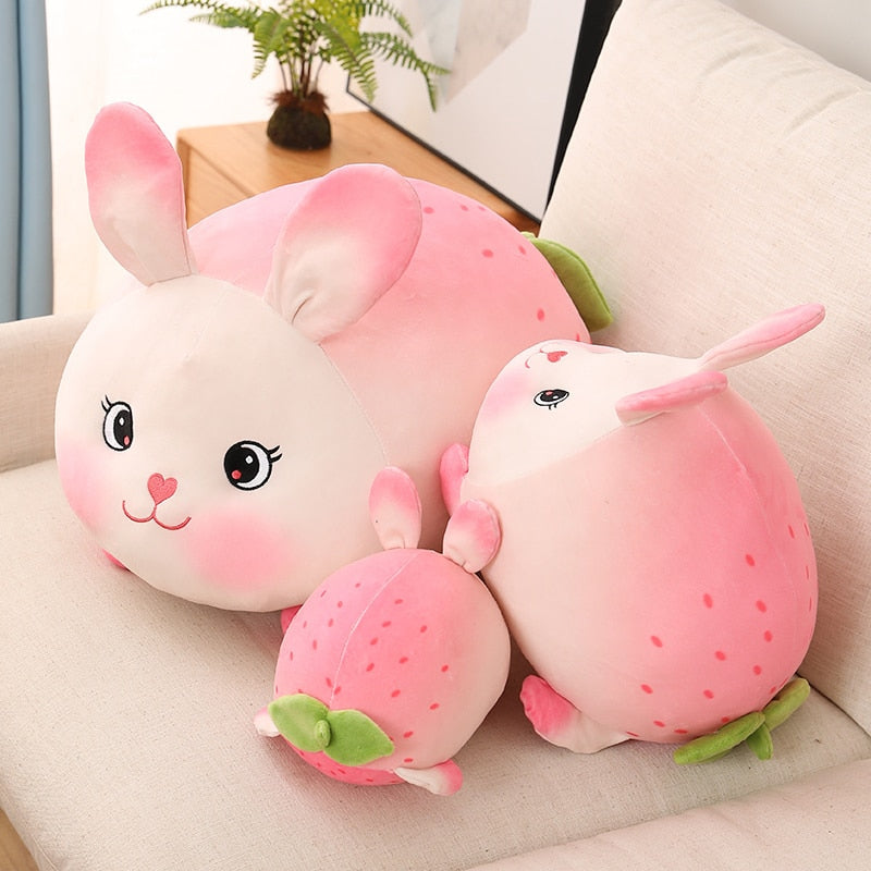 Lucky Strawberry Bunny Plushies - Kawaiies - Adorable - Cute - Plushies - Plush - Kawaii