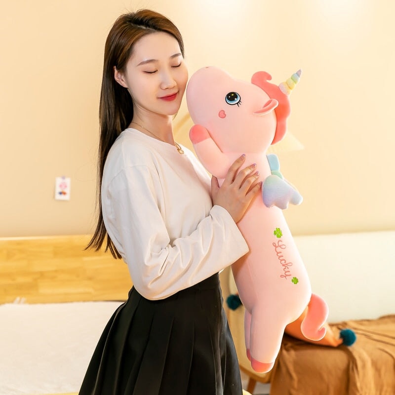 Lucky the Long Pink Unicorn Plushie - Kawaiies - Adorable - Cute - Plushies - Plush - Kawaii