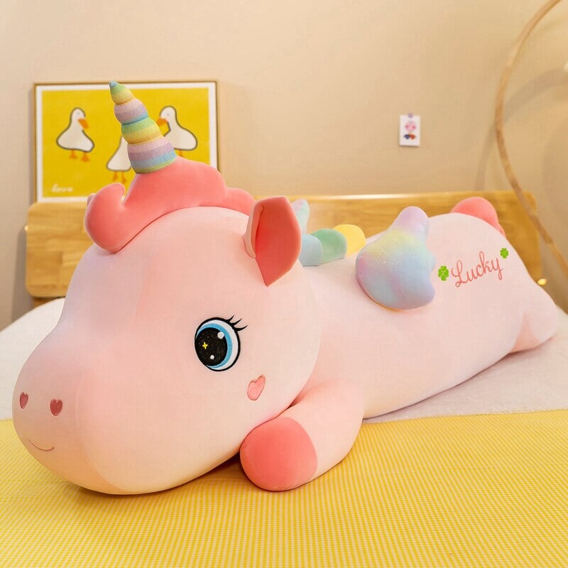 Lucky the Long Pink Unicorn Plushie - Kawaiies - Adorable - Cute - Plushies - Plush - Kawaii