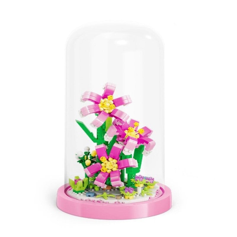 Micro Flowers in a Dome Building Set - Kawaiies - Adorable - Cute - Plushies - Plush - Kawaii