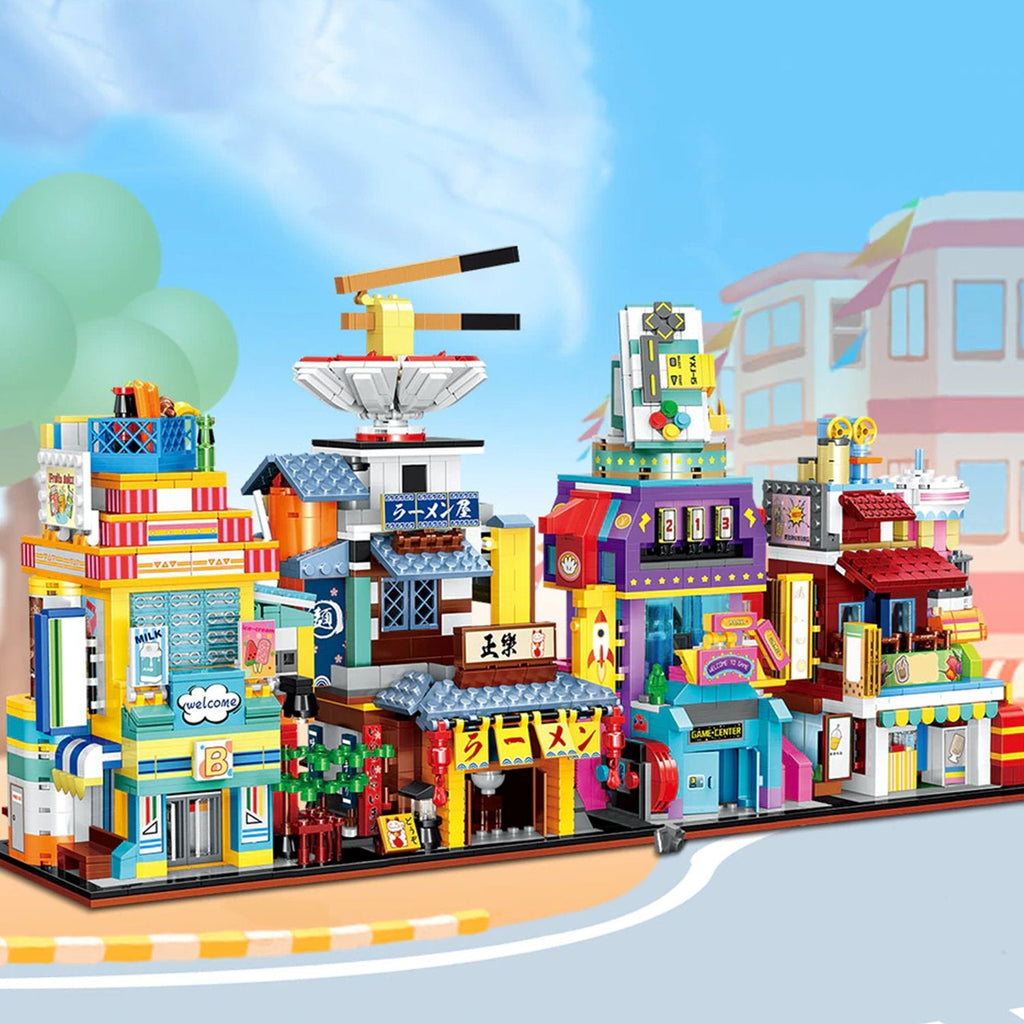 Micro Japanese Detailed Street Stores Building Sets - Kawaiies - Adorable - Cute - Plushies - Plush - Kawaii