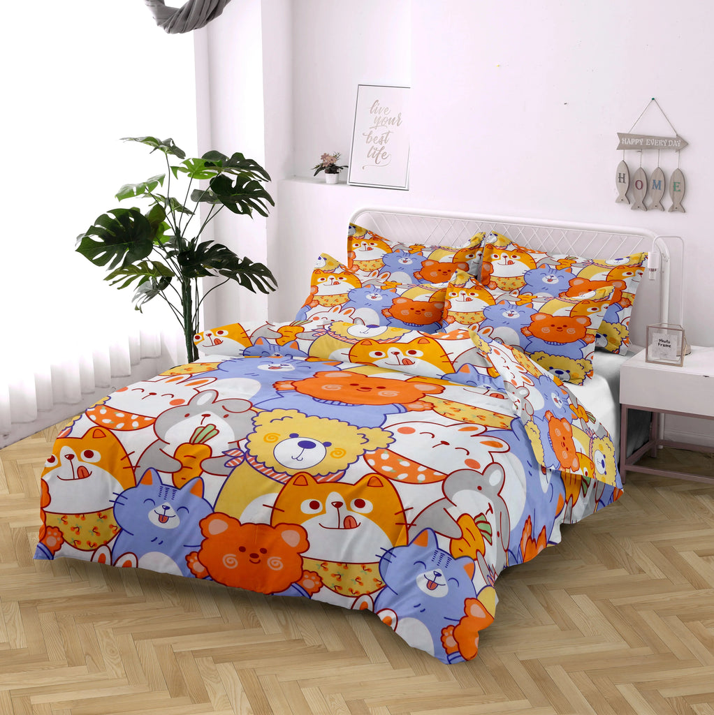 kawaiies-softtoys-plushies-kawaii-plush-Millions of Mini Bunnies Bedding Set without Bedsheet Bedding Sets Party Bunnies Dogs Cats Twin 3pcs 