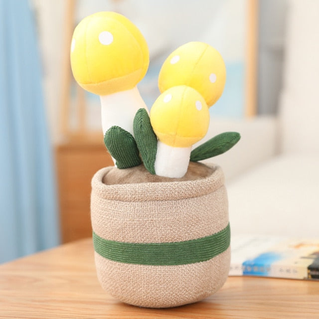 Mushroom Pot Plant Plushie - Kawaiies - Adorable - Cute - Plushies - Plush - Kawaii