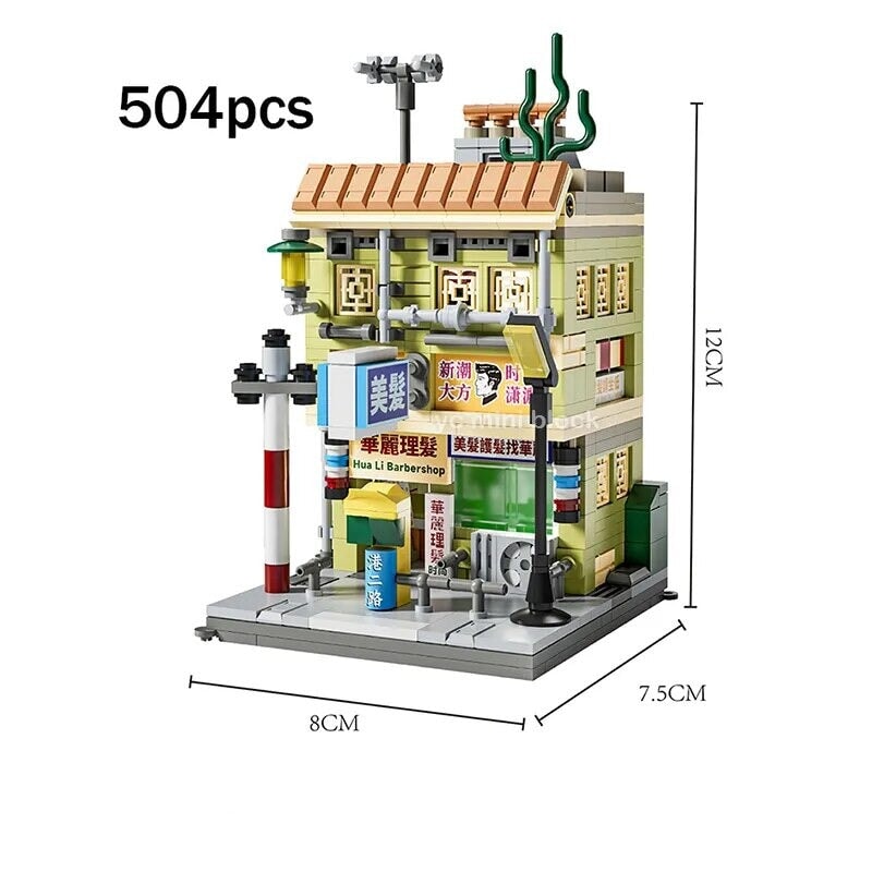 kawaiies-softtoys-plushies-kawaii-plush-My Mini Hong Kong Town Micro Building Blocks Build it Hair Stylist 504pcs 