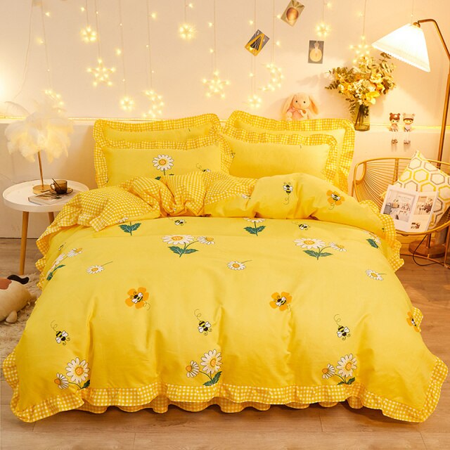 My Morning Flowers Bedding Set - Kawaiies - Adorable - Cute - Plushies - Plush - Kawaii