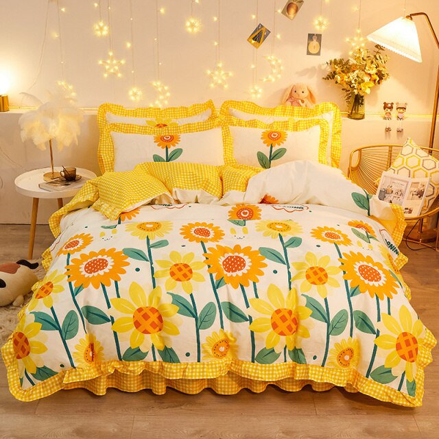 My Morning Flowers Bedding Set - Kawaiies - Adorable - Cute - Plushies - Plush - Kawaii