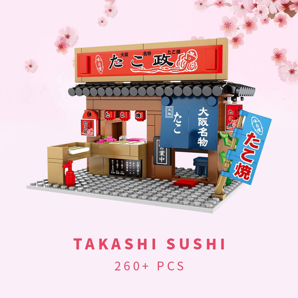 Nippombashi Dori Street Japanese Restaurants Building Sets - Kawaiies - Adorable - Cute - Plushies - Plush - Kawaii