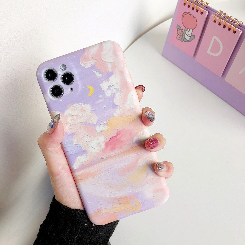 Nostalgic Lilac Dreamy Clouds iPhone Case - Kawaiies - Adorable - Cute - Plushies - Plush - Kawaii