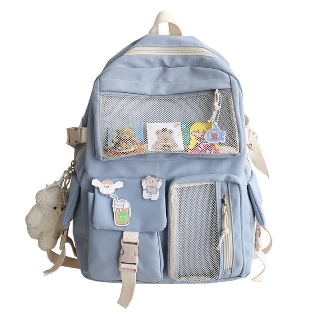 Nylon Study Besties Backpack - Kawaiies - Adorable - Cute - Plushies - Plush - Kawaii