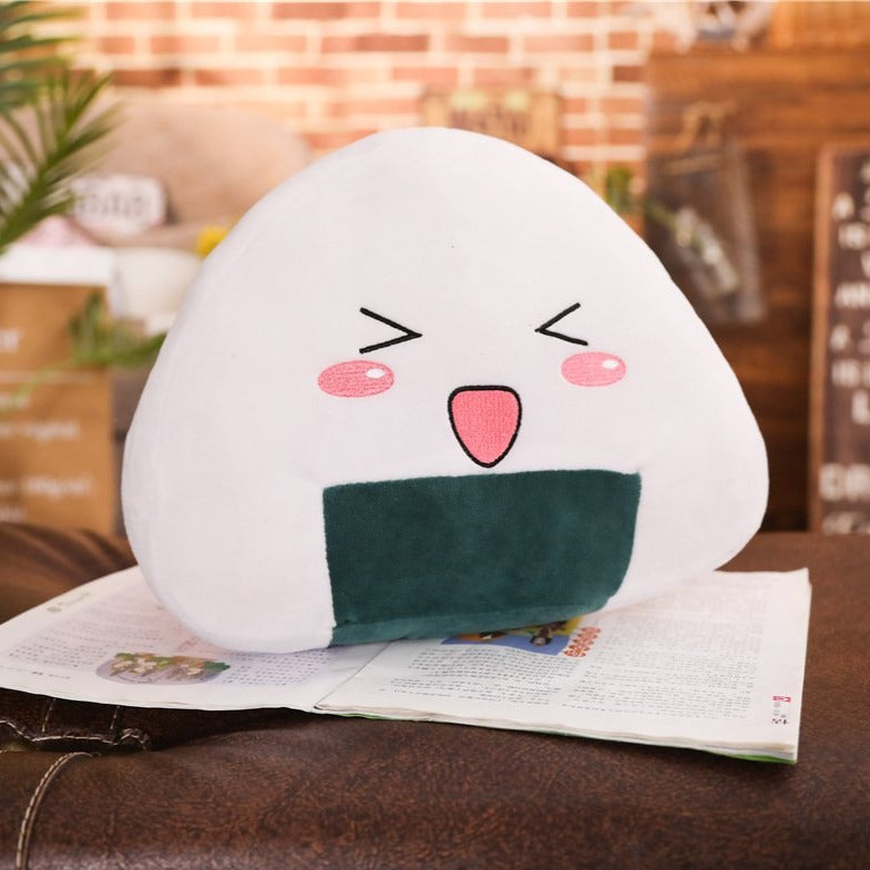 Cheerful Adorable Onigiri Family - Check Hand warmer - Kawaiies - Adorable - Cute - Plushies - Plush - Kawaii