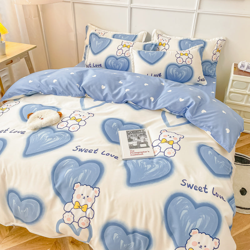 Orange Tiger & Blue Bear Bedding Set - Kawaiies - Adorable - Cute - Plushies - Plush - Kawaii