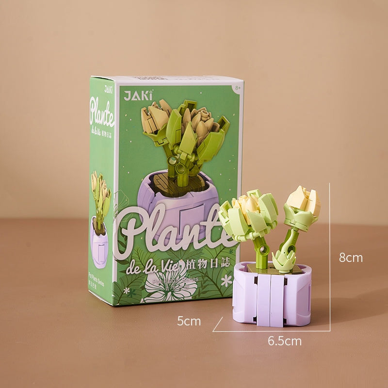 Pastel Flower Succulent Building Block Collection - Kawaiies - Adorable - Cute - Plushies - Plush - Kawaii