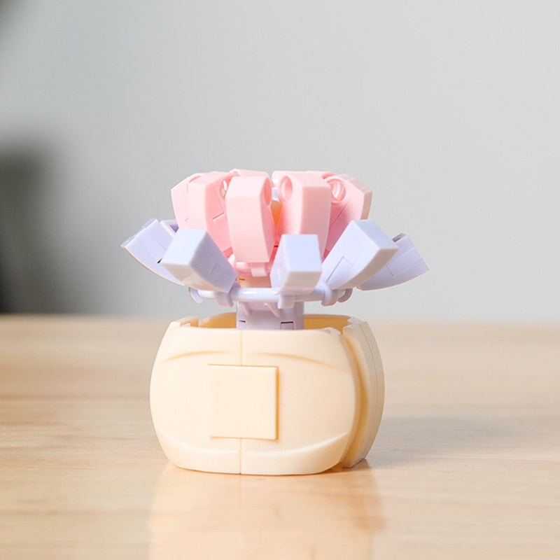 Pastel Flower Succulent Building Block Collection - Kawaiies - Adorable - Cute - Plushies - Plush - Kawaii