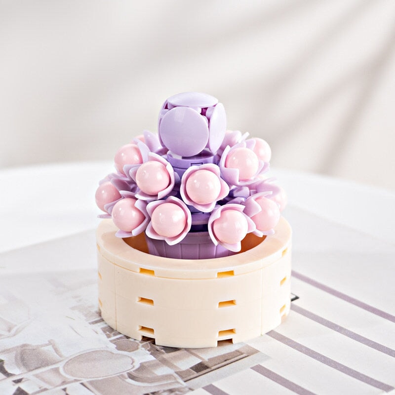 Pastel Flower Succulent Building Block Collection - Kawaiies - Adorable - Cute - Plushies - Plush - Kawaii