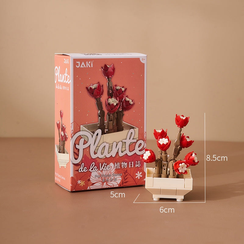 Pastel Flower Succulent Building Block Collection - Kawaiies - Adorable - Cute - Plushies - Plush - Kawaii