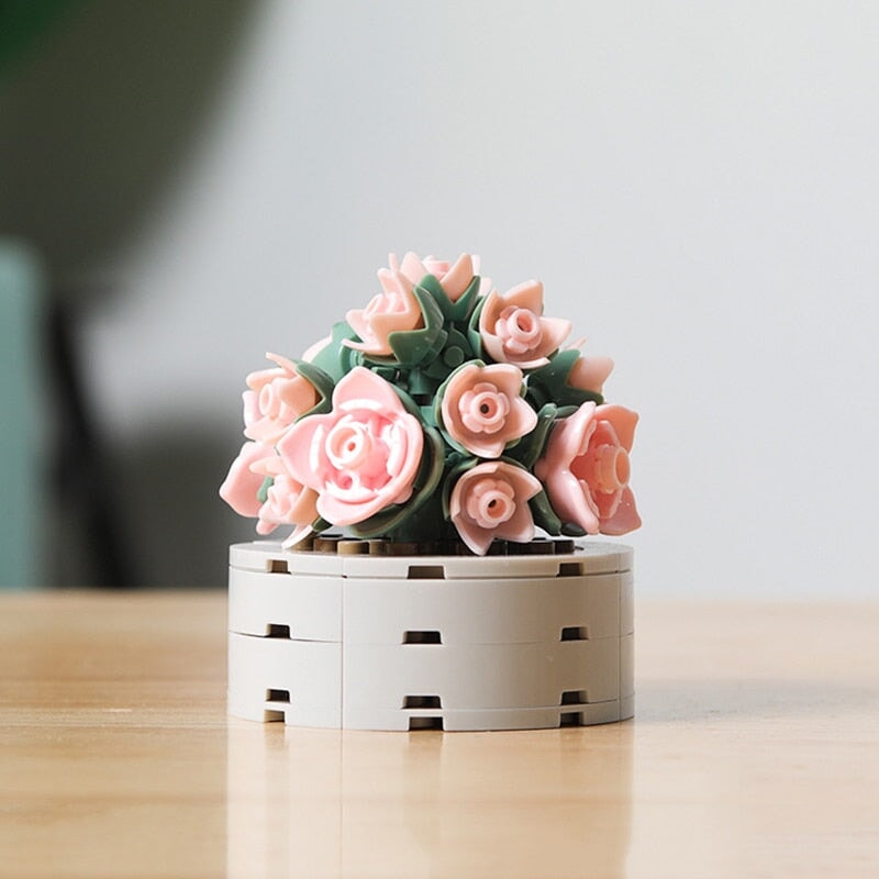 Pastel Flower Succulent Building Block Collection - Kawaiies - Adorable - Cute - Plushies - Plush - Kawaii