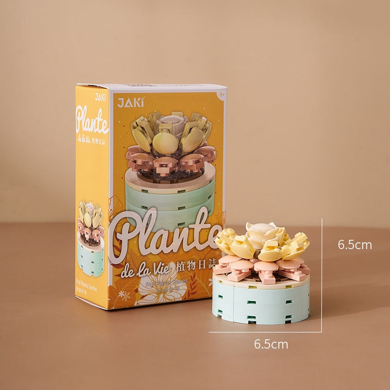 Pastel Flower Succulent Building Block Collection - Kawaiies - Adorable - Cute - Plushies - Plush - Kawaii