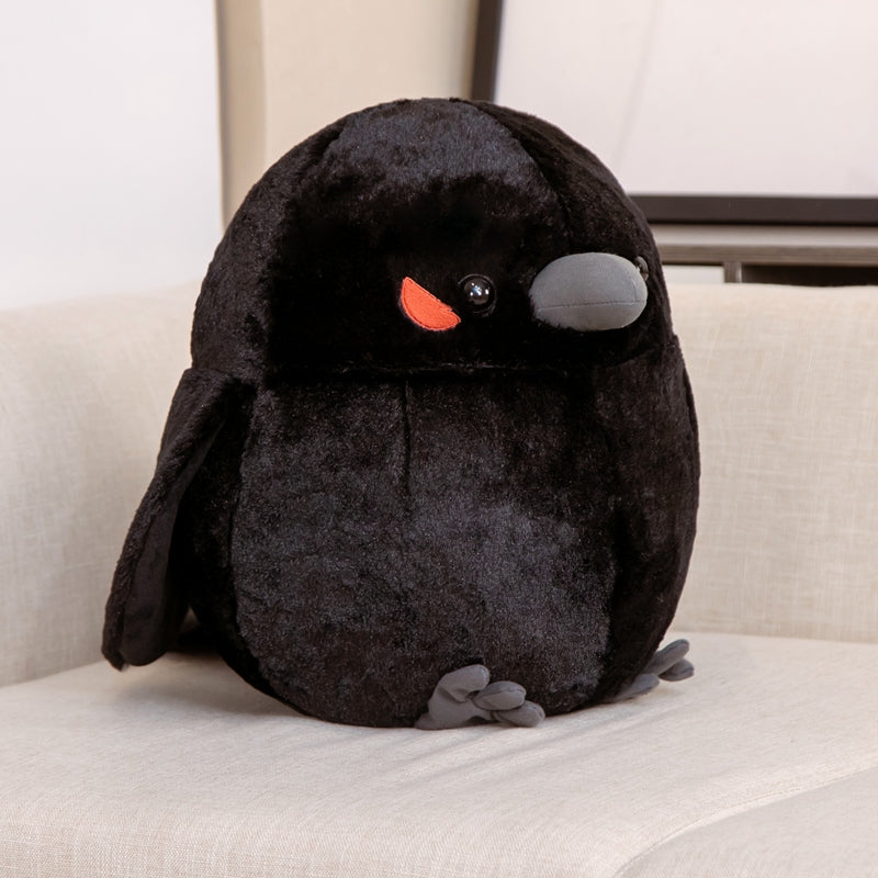 Round Chonky Sparrow Raven Crow Bird Plushies - Kawaiies - Adorable - Cute - Plushies - Plush - Kawaii