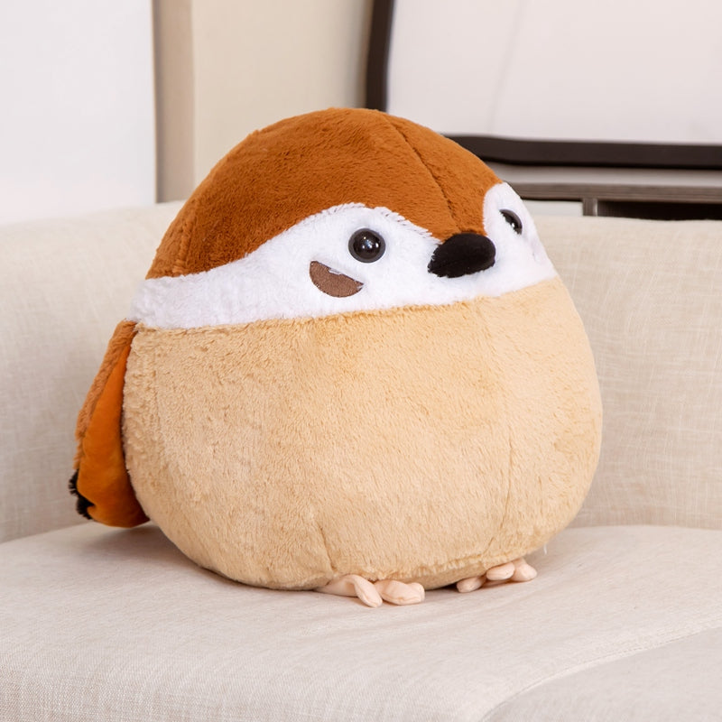 Round Chonky Sparrow Raven Crow Bird Plushies - Kawaiies - Adorable - Cute - Plushies - Plush - Kawaii