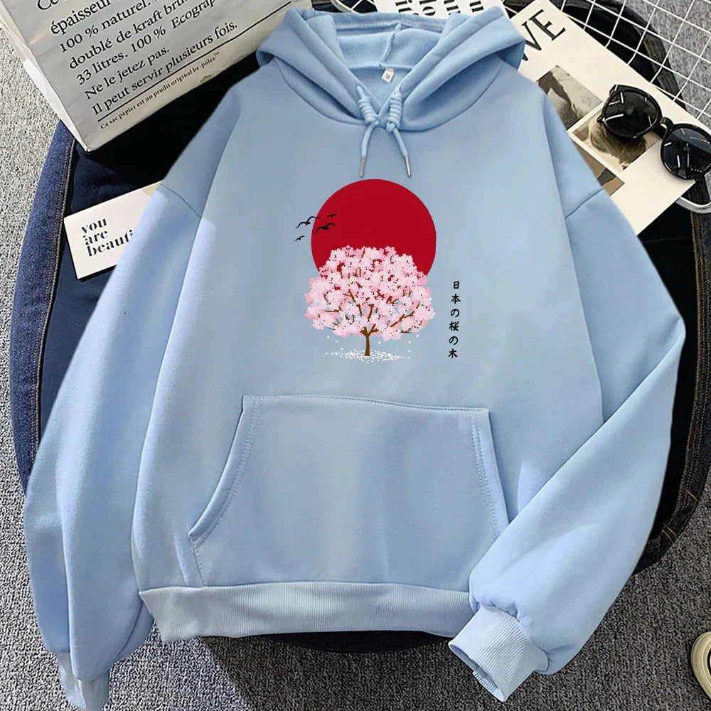 kawaiies-softtoys-plushies-kawaii-plush-Sakura Tree Blood Red Moon Unisex Hoodie Apparel Sky Blue XS 