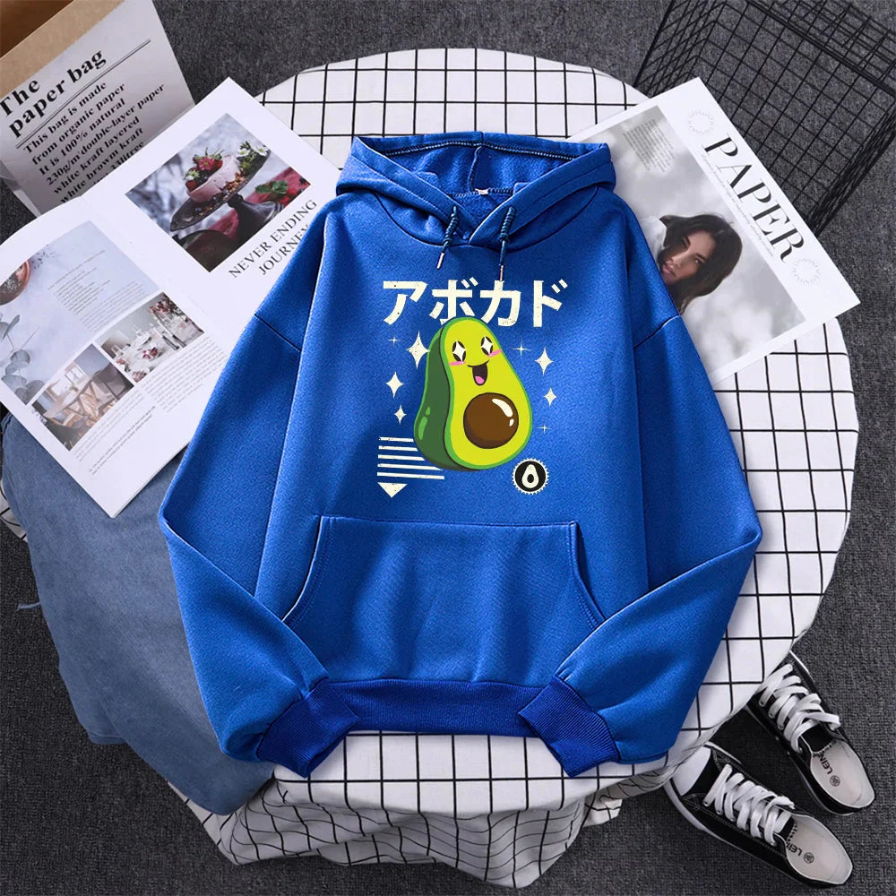 kawaiies-softtoys-plushies-kawaii-plush-Shikako the Happy Avocado Hoodie Hoodies Blue S 