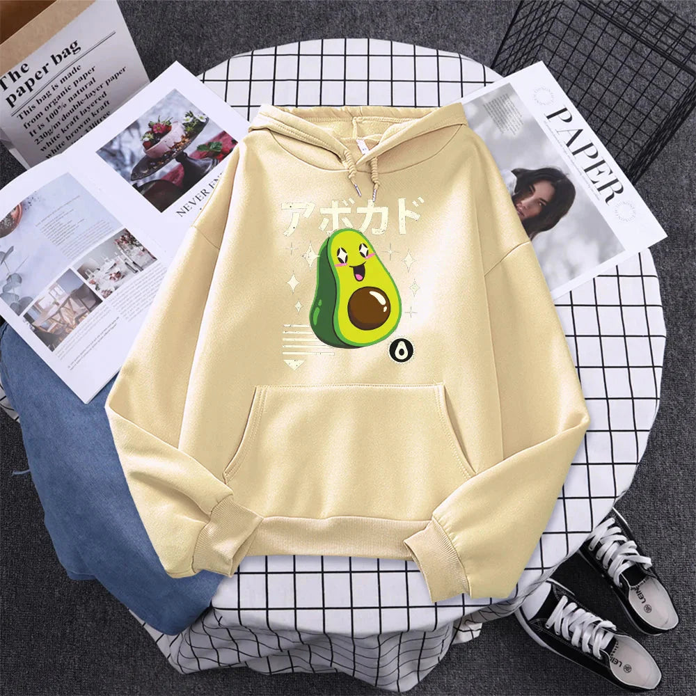 kawaiies-softtoys-plushies-kawaii-plush-Shikako the Happy Avocado Hoodie Hoodies Cream S 