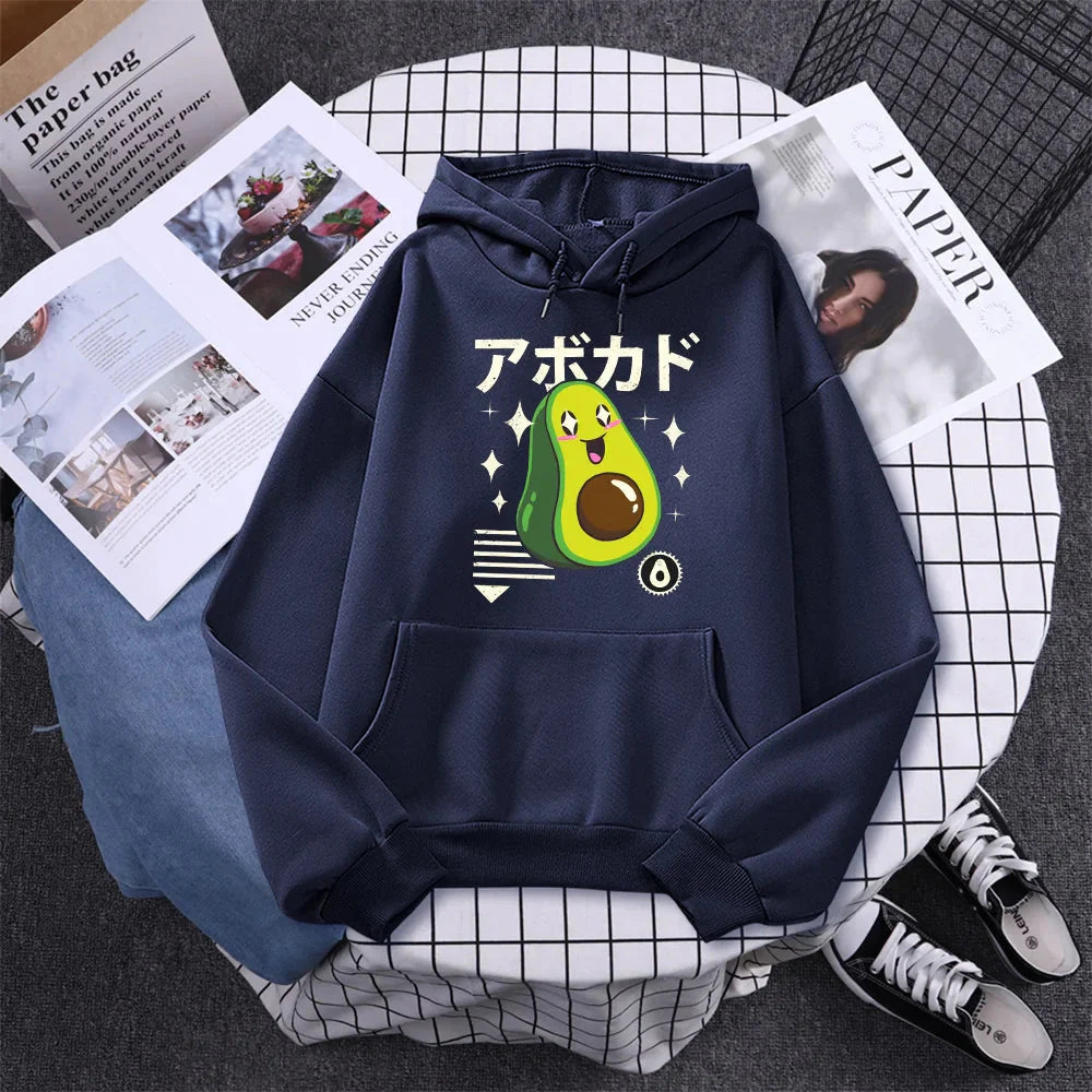 kawaiies-softtoys-plushies-kawaii-plush-Shikako the Happy Avocado Hoodie Hoodies Navy S 