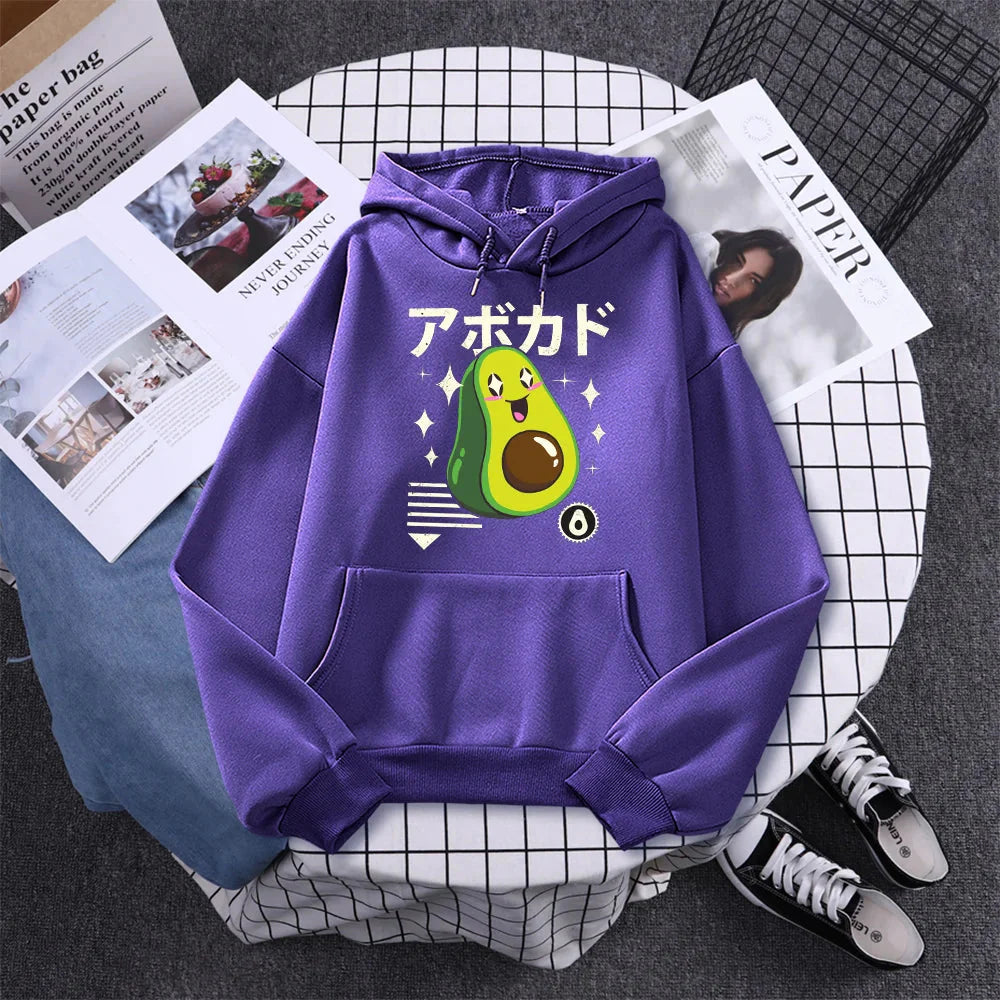 kawaiies-softtoys-plushies-kawaii-plush-Shikako the Happy Avocado Hoodie Hoodies Purple S 