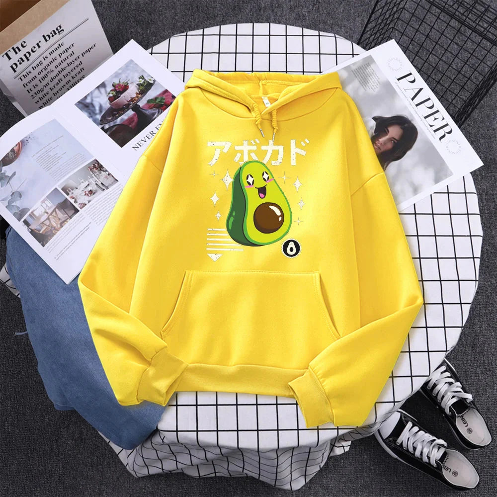 kawaiies-softtoys-plushies-kawaii-plush-Shikako the Happy Avocado Hoodie Hoodies Yellow S 