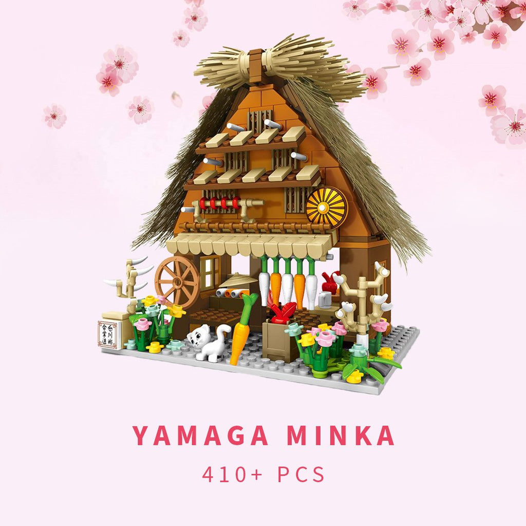 Shirakawa-go Dori Street Japanese Stores Building Sets - Limited Stock - Kawaiies - Adorable - Cute - Plushies - Plush - Kawaii