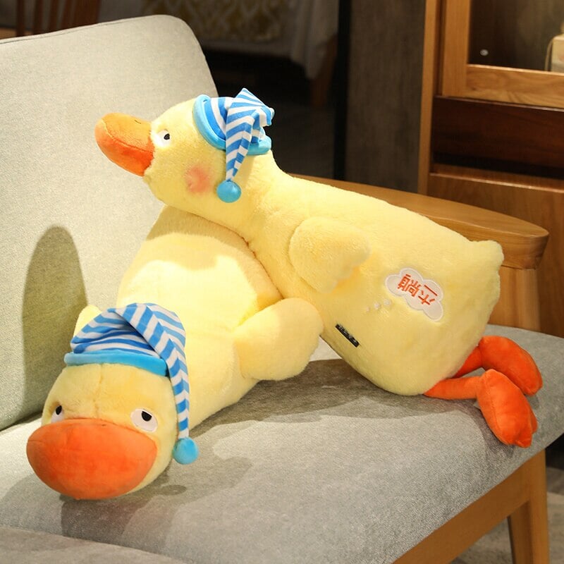 Sleepy Fluffy Duck Plushie - Kawaiies - Adorable - Cute - Plushies - Plush - Kawaii