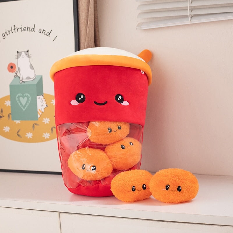 Smiling Boba Dessert Plushie - Kawaiies - Adorable - Cute - Plushies - Plush - Kawaii