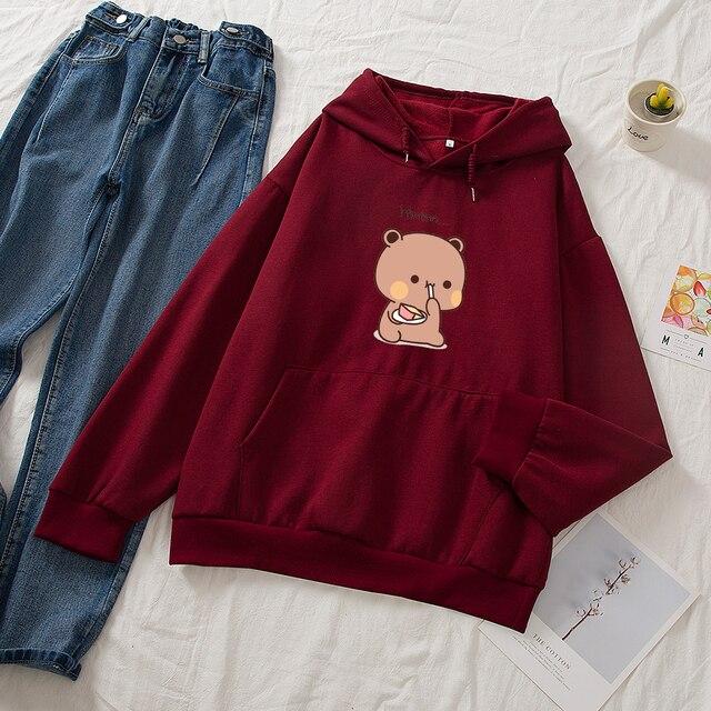 Snacking Teddy Bear Hoodies - Kawaiies - Adorable - Cute - Plushies - Plush - Kawaii