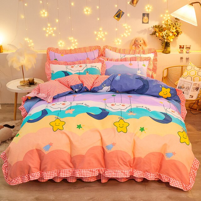 Splash of Rainbow Bedding Set - Kawaiies - Adorable - Cute - Plushies - Plush - Kawaii