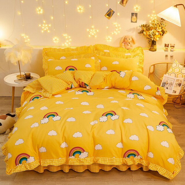 Splash of Rainbow Bedding Set - Kawaiies - Adorable - Cute - Plushies - Plush - Kawaii