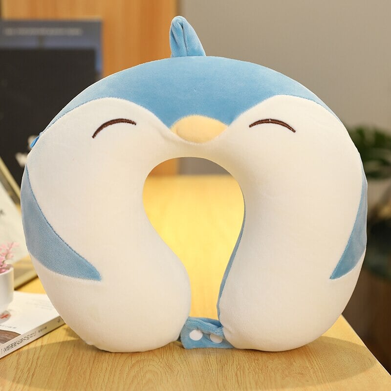 kawaiies-softtoys-plushies-kawaii-plush-Stuffed Animal Memory Foam U-Shaped Neck Pillow 2023 Collection V2 | NEW Pillows Penguin 