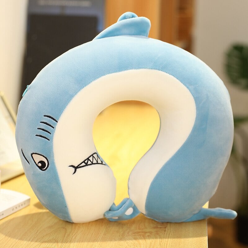 kawaiies-softtoys-plushies-kawaii-plush-Stuffed Animal Memory Foam U-Shaped Neck Pillow 2023 Collection V2 | NEW Pillows Shark 