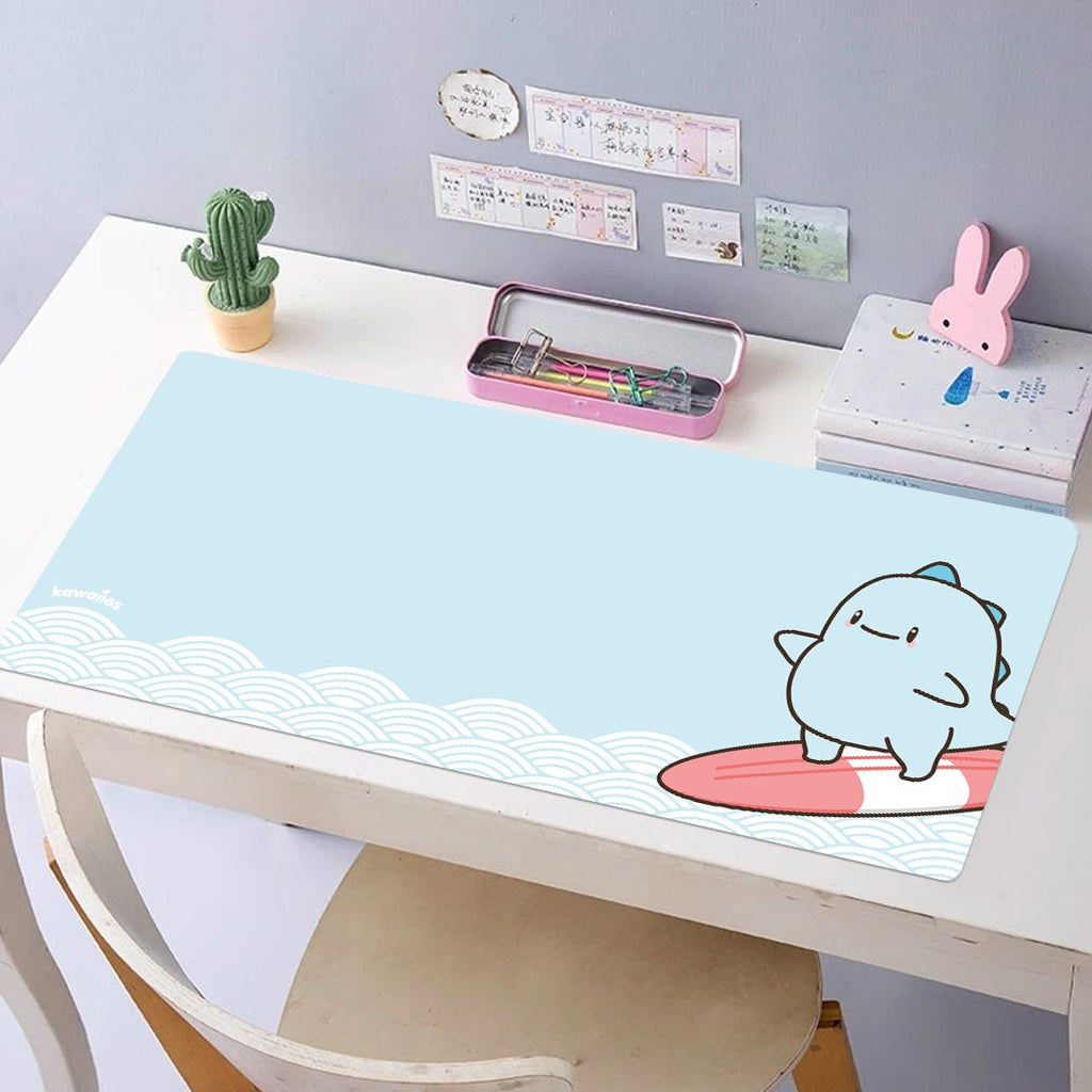 Surf with Big Tato Large Mouse Pad - Kawaiies - Adorable - Cute - Plushies - Plush - Kawaii