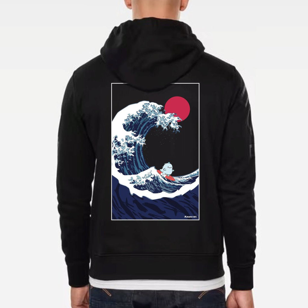 Tato Surfing The Great Wave Square Hoodie - Kawaiies - Adorable - Cute - Plushies - Plush - Kawaii