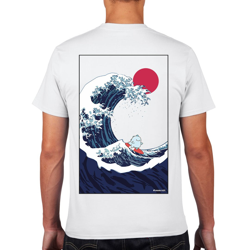 Tato Surfing The Great Wave Square Tee - Kawaiies - Adorable - Cute - Plushies - Plush - Kawaii