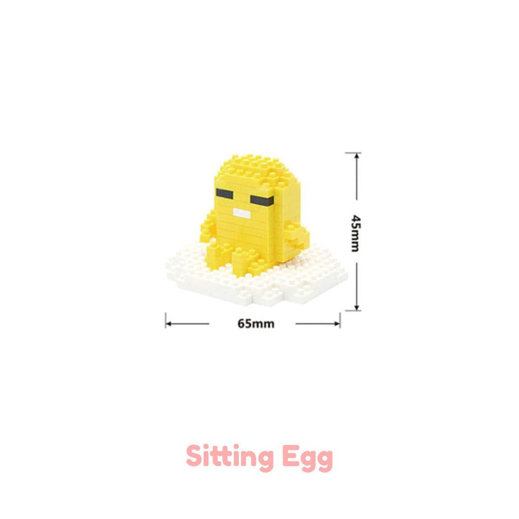 The Chill Lazy Egg Nano Building Blocks - Kawaiies - Adorable - Cute - Plushies - Plush - Kawaii