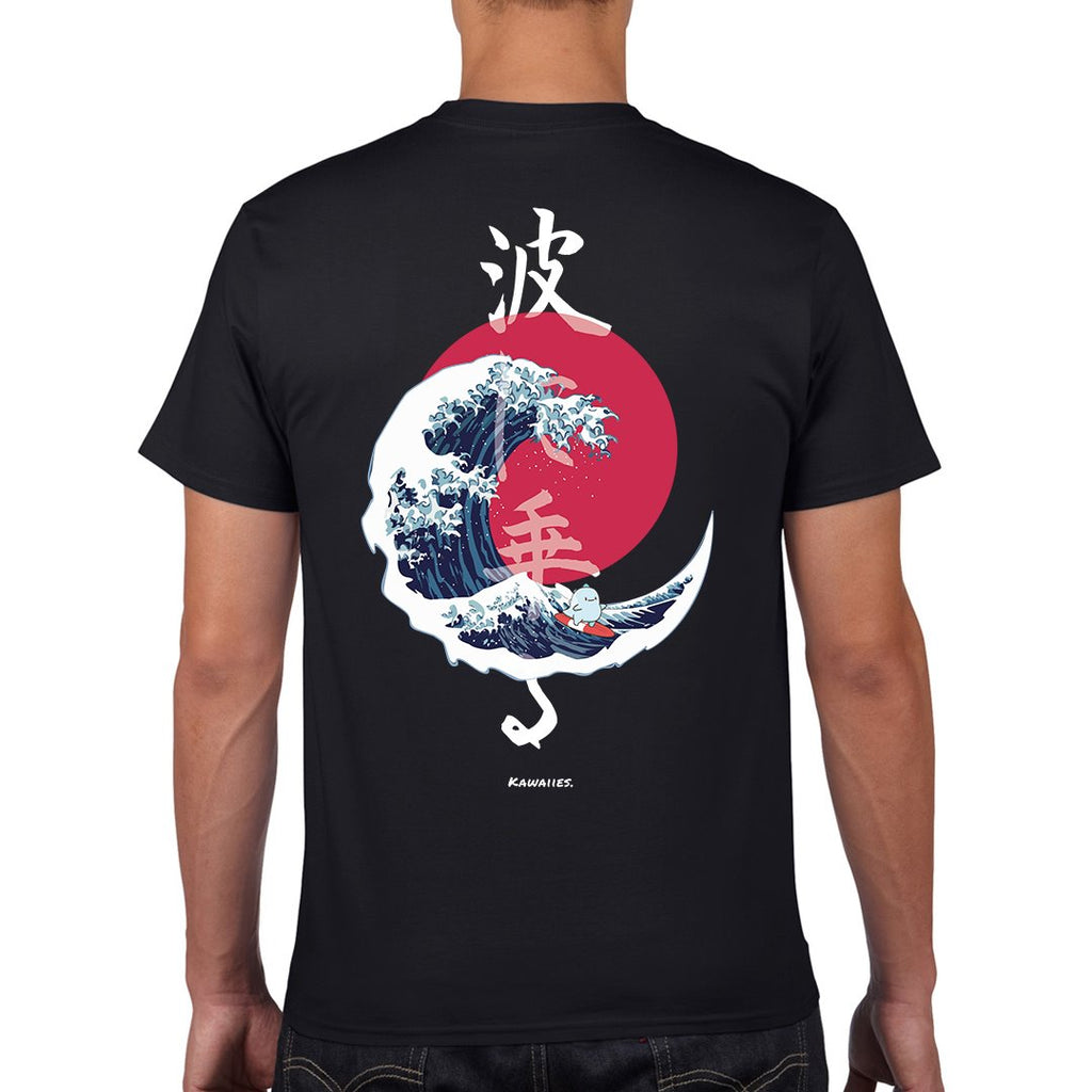 The Great Wave Blood Moon Sun Tato Tee - Kawaiies - Adorable - Cute - Plushies - Plush - Kawaii